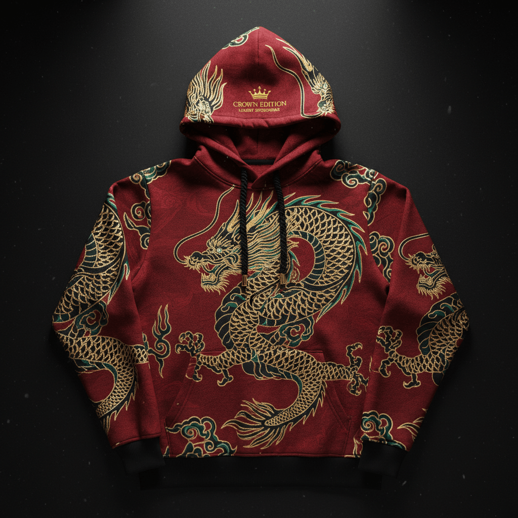 TITAN Chinese Imperial Dragon Pullover Hoodie — Dynasty Edition