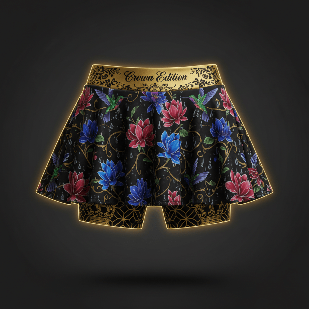 TITAN Women's Athletic Skirt - Magnolia Hummingbird Crown Edition Design