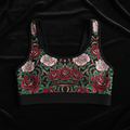 TITAN Crown Edition Women's Sports Bra — Rose Garden Queen Tattoo Art