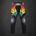 TITAN Men's Rainbow Crown Compression Tights flat lay