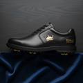 TITAN Men's Golf Shoe Black Gold Crown Edition