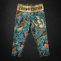 TITAN Crown Edition Tattoo Art Capri Leggings Women's Athletic Bottoms