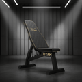 TITAN Crown Edition Preacher Curl Bench matte black gold