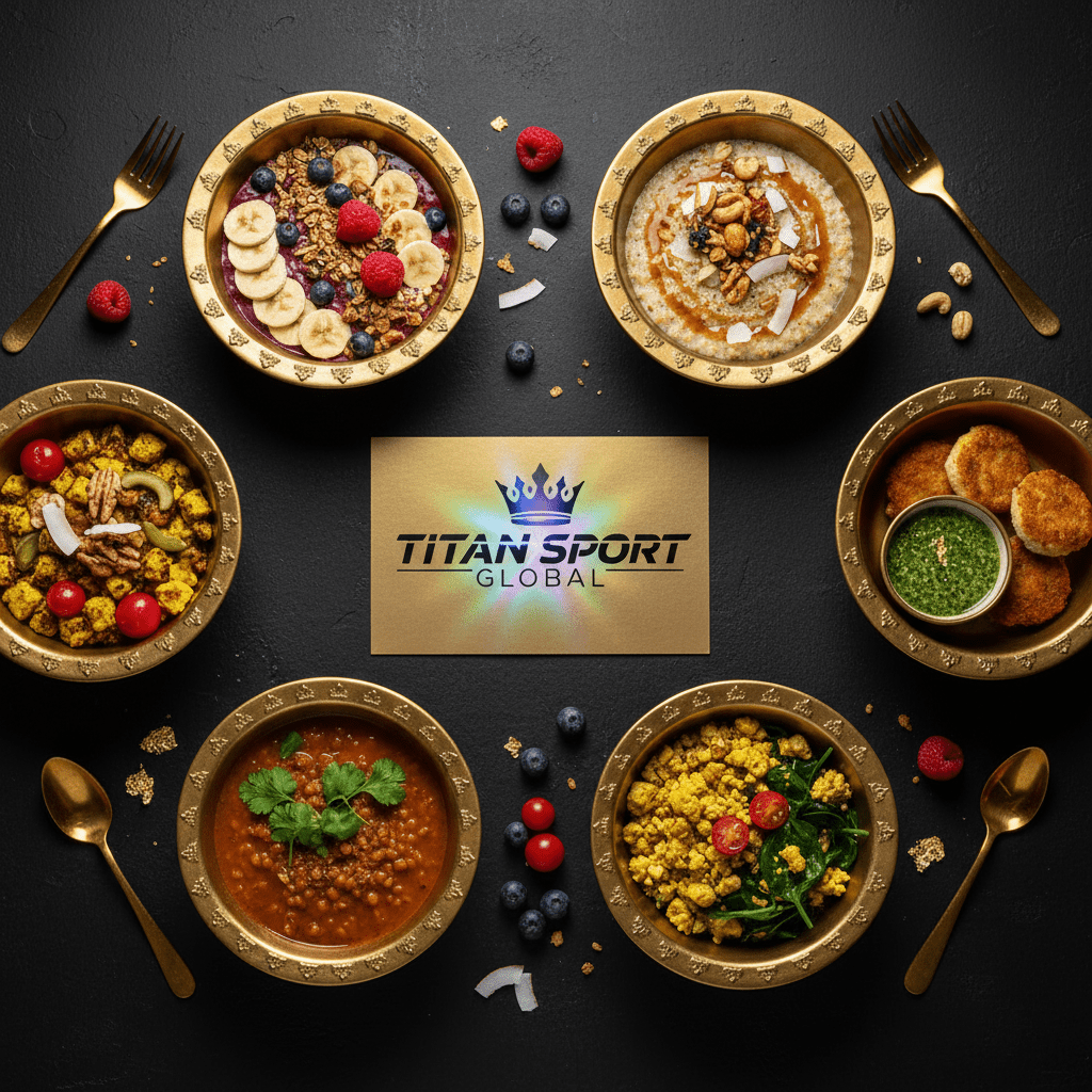 TITAN Crown Edition Global Vegan Protein Breakfast Platter - 50g+ Protein Meal Plan