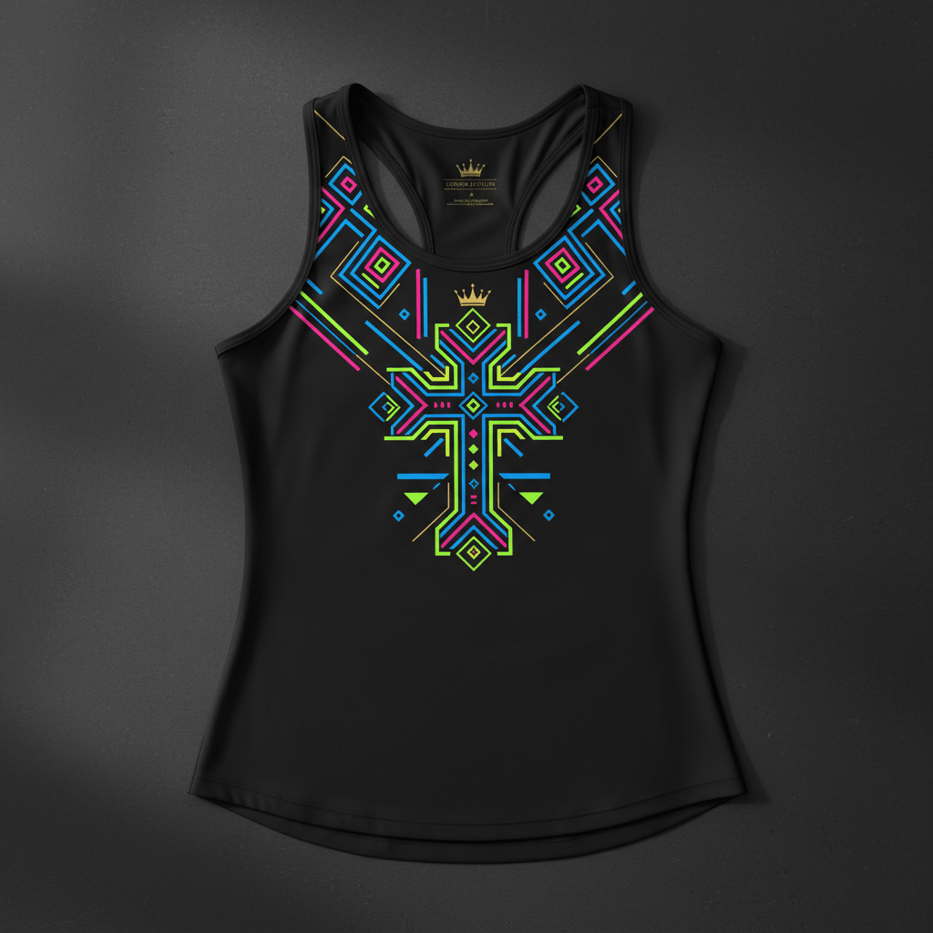 TITAN Women's Neon Lalibela Cross Tank — Axum Empress Edition