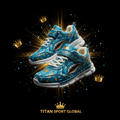 TITAN SPORT GLOBAL kids athletic shoes with shark crown pattern