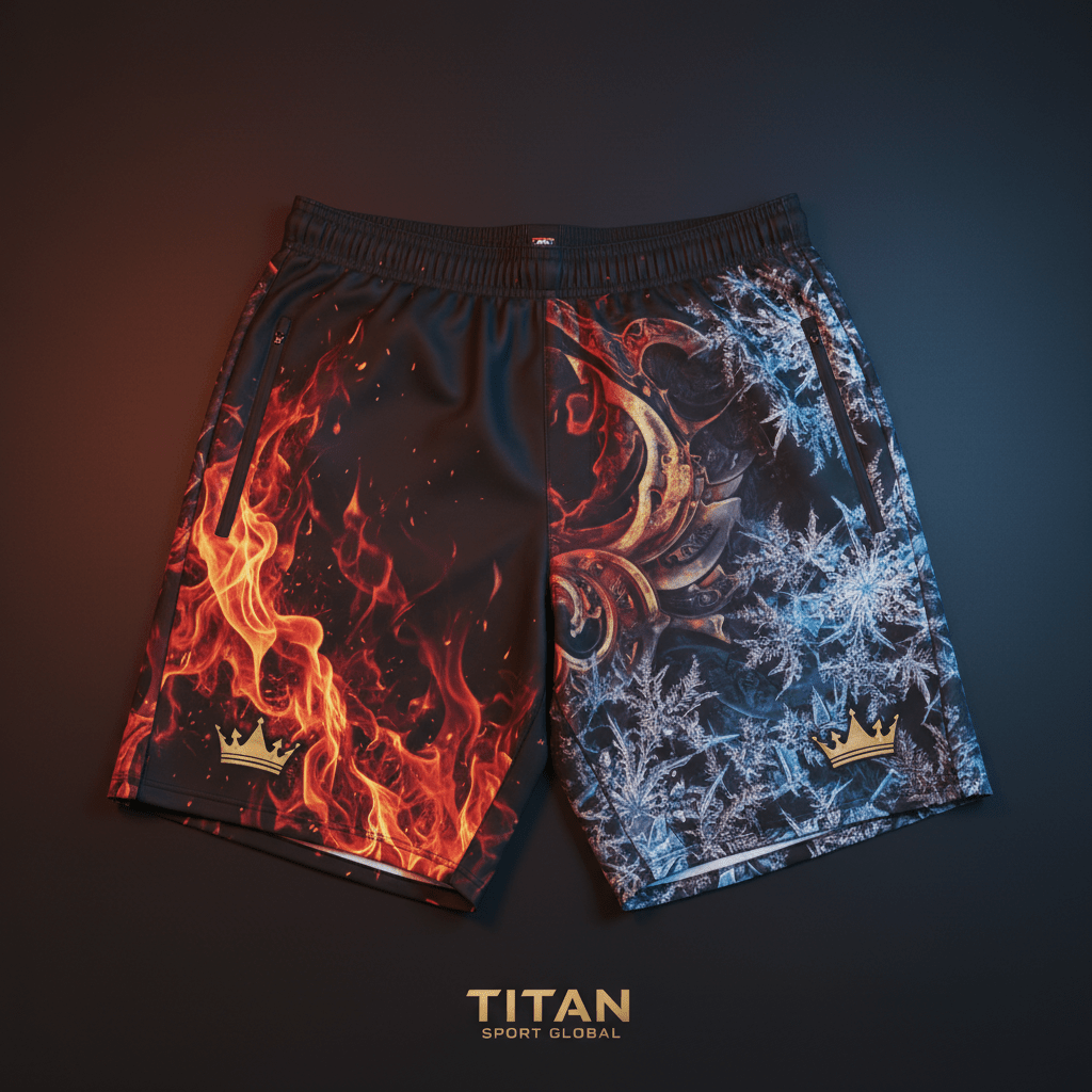TITAN Temperature-Regulating Shorts - Crown Edition flat lay
