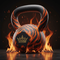 TITAN Pro Kettlebell Tiger Flame Crown Edition orange black gold
