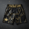 TITAN Kids Cyber Gold Crown Athletic Shorts flat lay