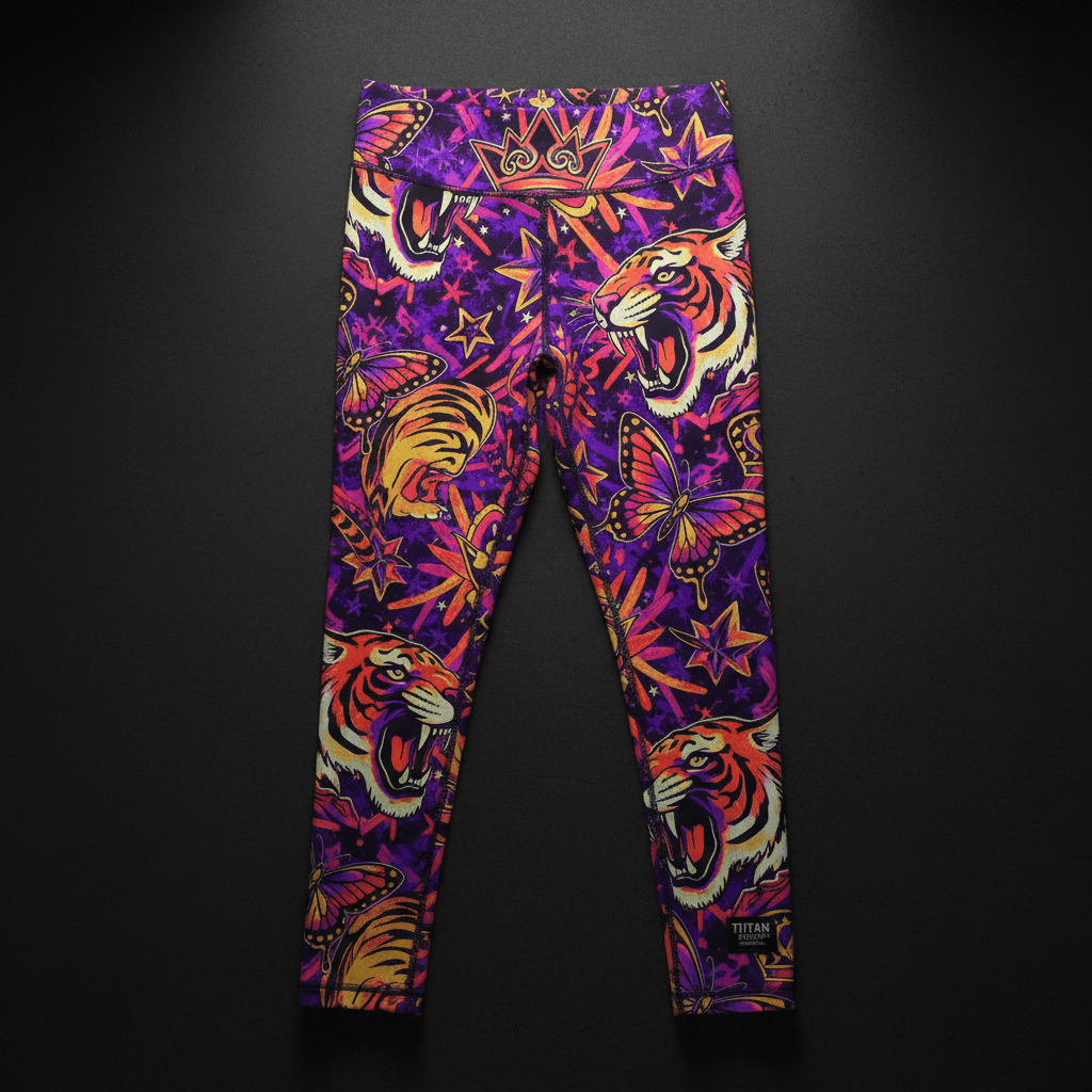 TITAN Crown Edition Kids Tiger Butterfly Athletic Leggings