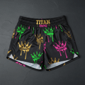 TITAN Women's Neon Drip Crown Athletic Shorts — Electric Queen SWAG Edition