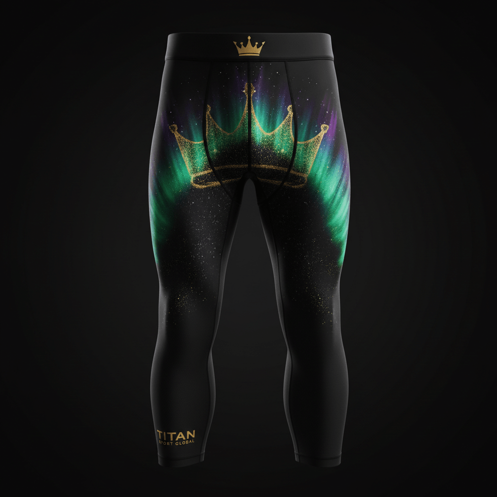 Men's Compression 3/4 Tights — Aurora Crown product shot