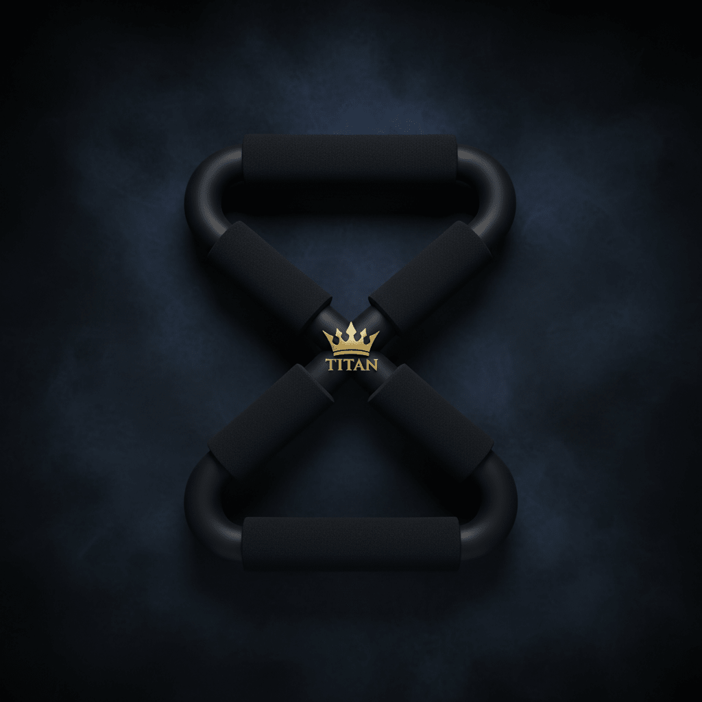 TITAN Figure 8 Resistance Bands Crown Edition - dual-loop figure-8 band with foam handles