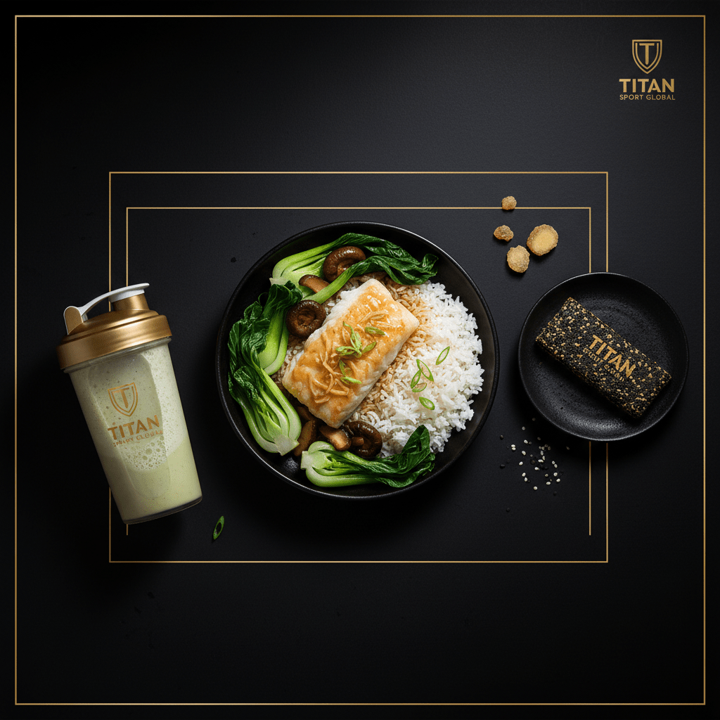 TITAN Crown Chinese Steamed Cod and Bok Choy high-protein fish weekly monthly meal plan bundle