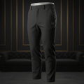 TITAN Golf Pants Crown Edition matte black gold crown logo hip ghost mannequin tailored athletic fit