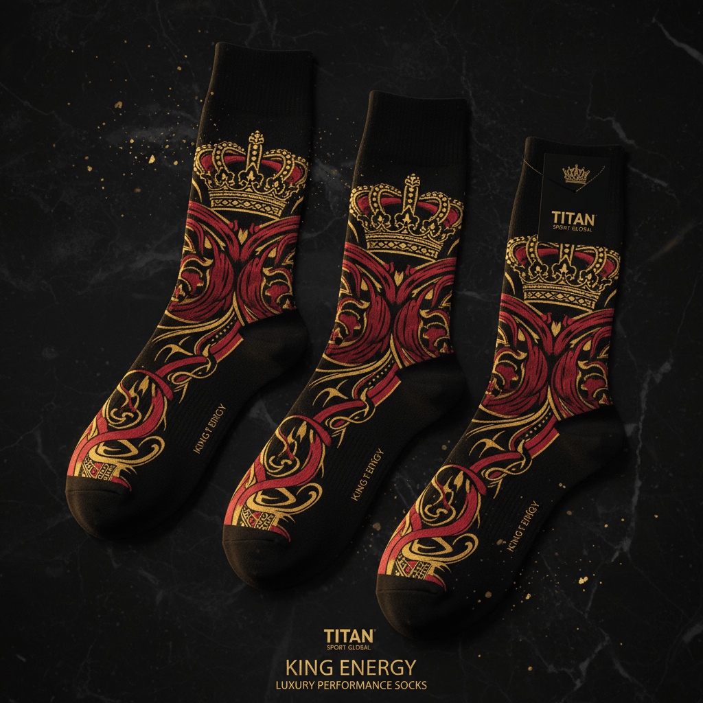 TITAN Crown Edition Athletic Sock Pack Crimson Gold 3-Pack