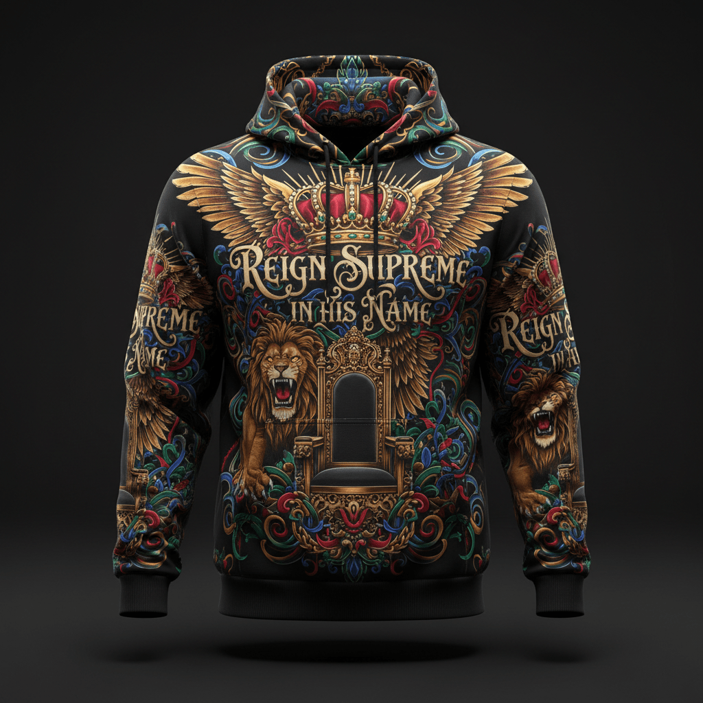 Men's Hoodie — Reign Supreme In His Name — Crown Edition Final Drop