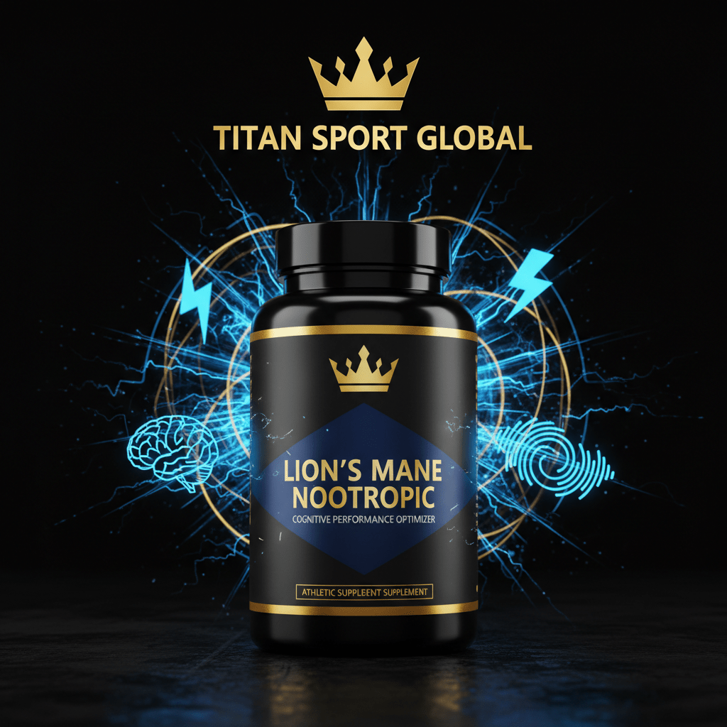 TITAN SPORT GLOBAL lion's mane nootropic supplement bottle