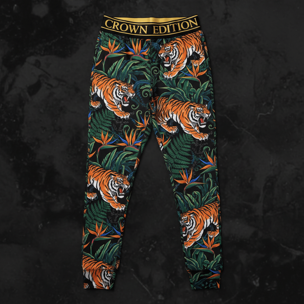 TITAN Crown Edition Tattoo Art Bengal Tiger Joggers Women's Athletic Bottoms
