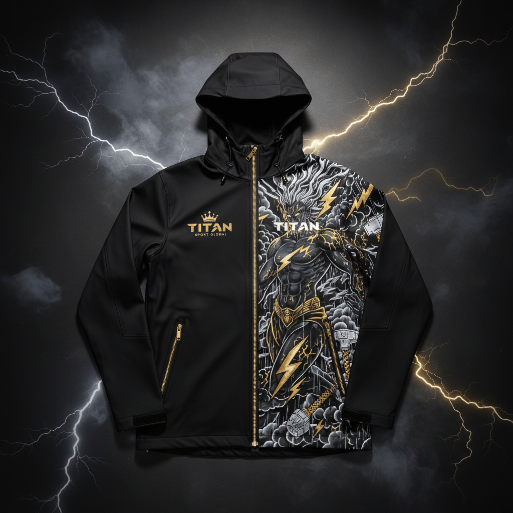TITAN Rain Jacket Waterproof Breathable All-Weather Training 10000mm with Sealed Seams and Adjustable Hood