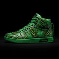 TITAN Luxury Sneaker — Frog Tattoo Bright Green Crown Edition