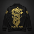 TITAN Legacy Mode Coaches Jacket Dynasty Crown black royal gold dragon warrior streetwear