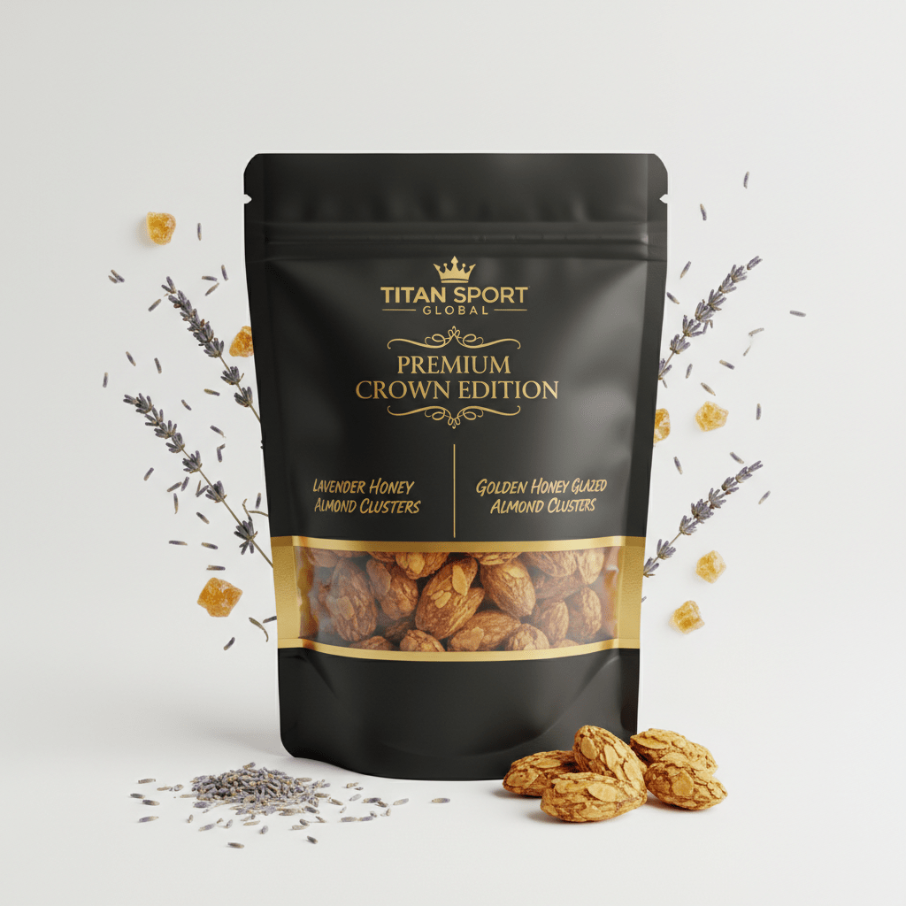 Crown Edition Lavender Honey Almond Protein Clusters — matte black Crown Edition pouch