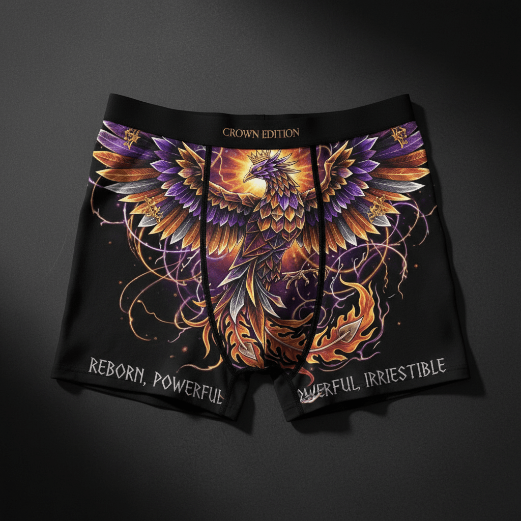 TITAN Women's Cozy Boxer Shorts Phoenix Queen Crown Edition