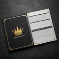 TITAN Crown Edition Baseball Scorebook Matte Black Gold