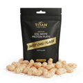 TITAN Egg White Protein Puffs Sweet Chili — matte black pouch