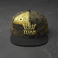 TITAN Cyber Gold Crown Snapback flat lay