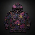 TITAN Women's Long Sleeve Hoodie Tee - Crown Edition tattoo-style artwork