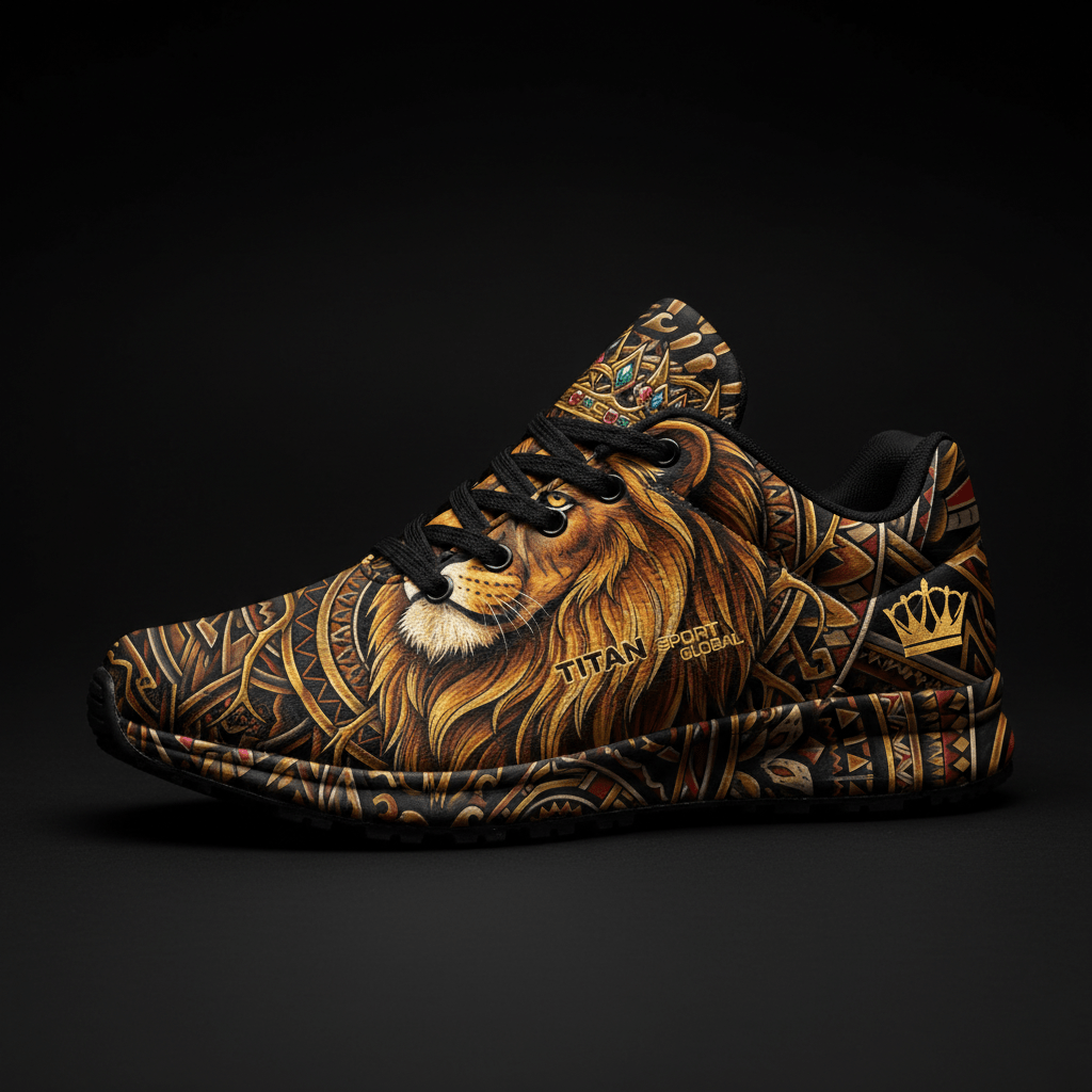 TITAN Crown Edition Color Lion King Men's Running Shoe Color Tattoo Art