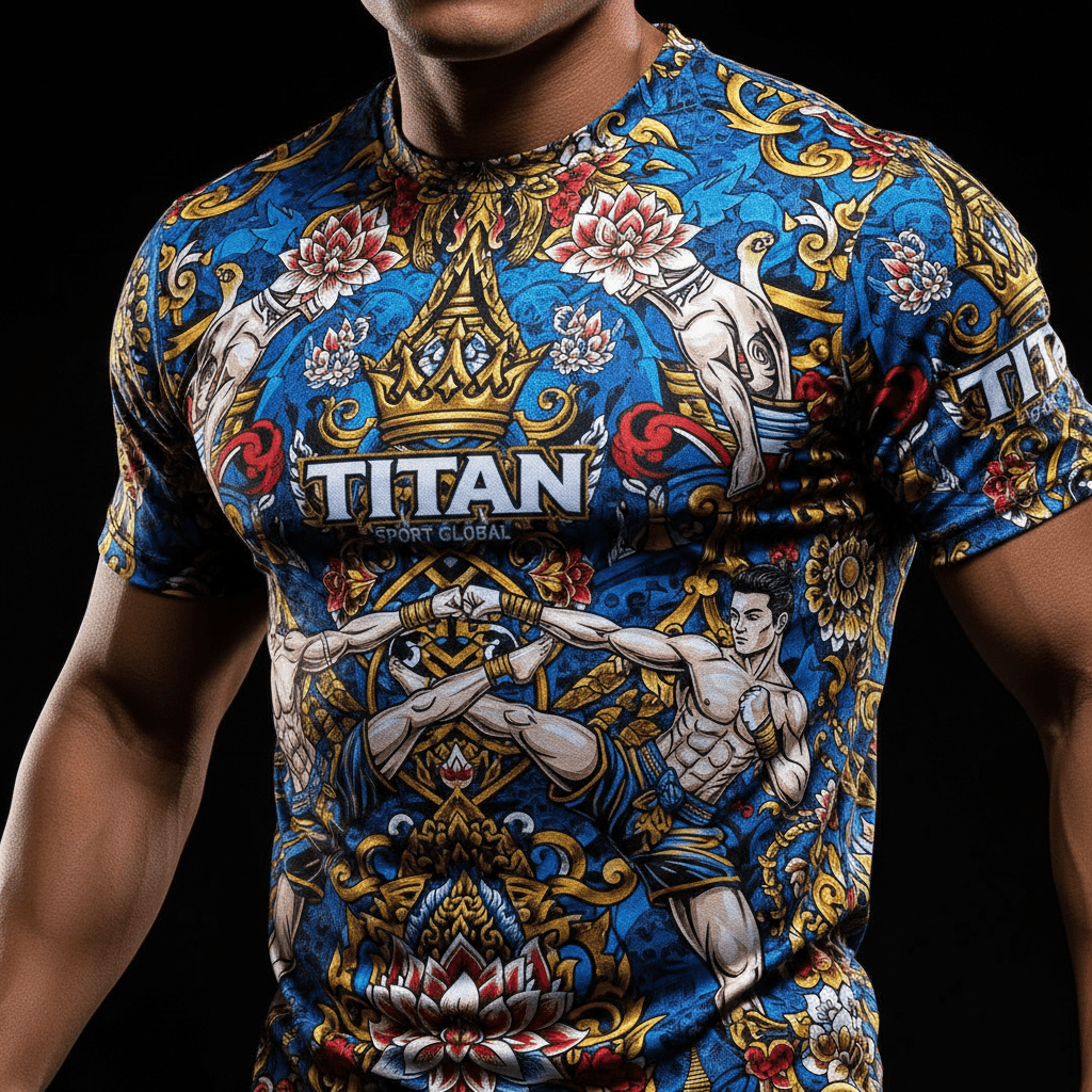 TITAN Thai Muay Thai Sak Yant Training Tee Crown Edition