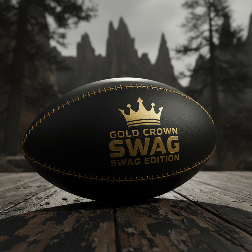 TITAN Off-Grid Rugby Ball Gold Crown SWAG Edition