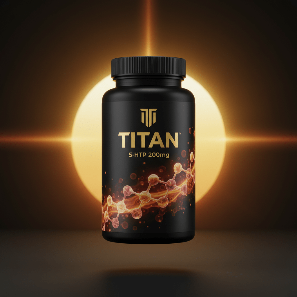 TITAN 5-HTP 200mg supplement bottle