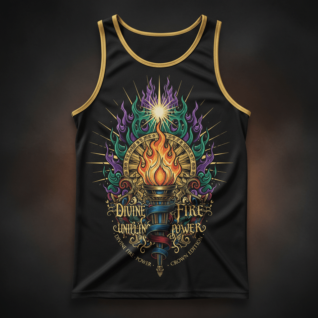 Burning Bright Men's Tank — TITAN Crown Edition tattoo artwork