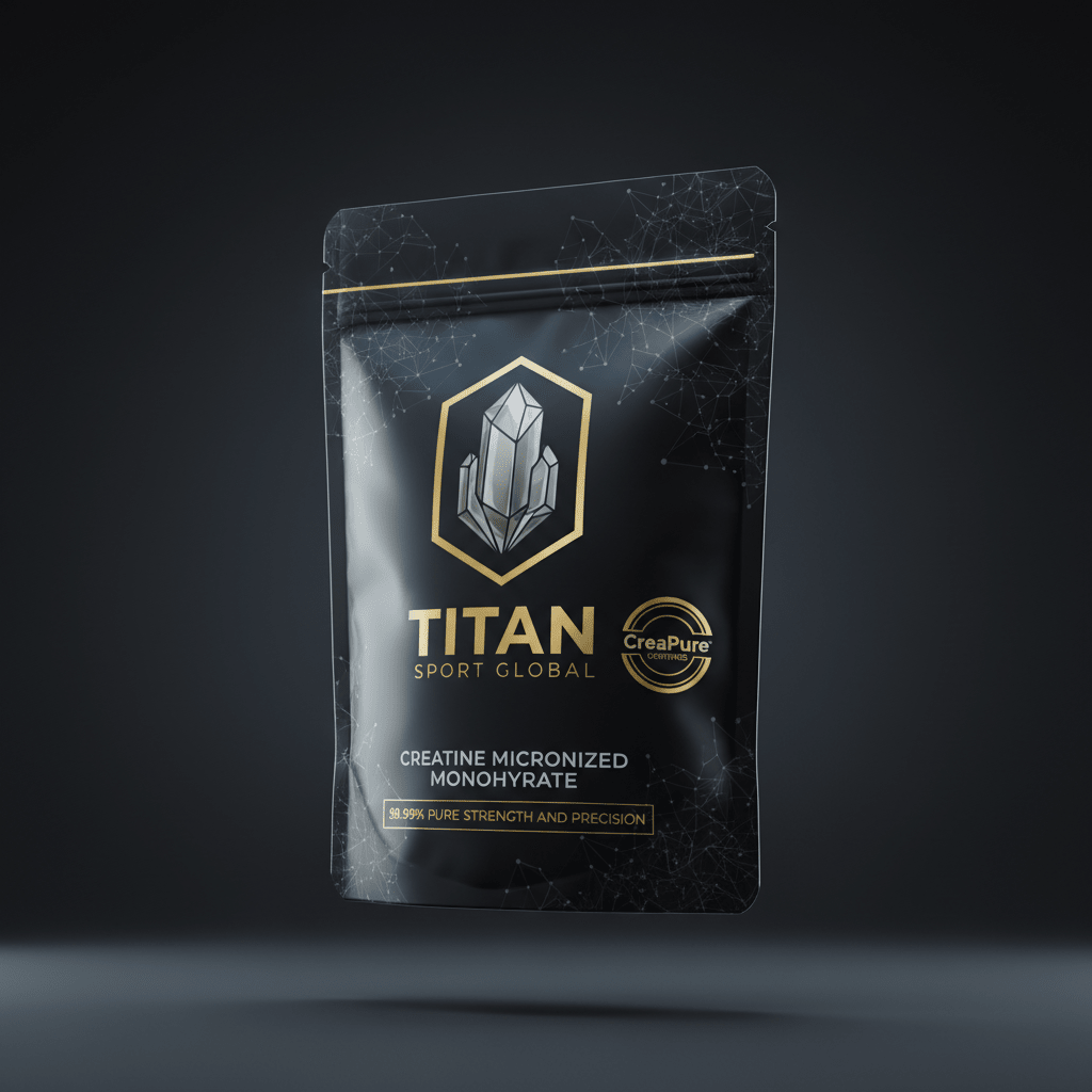 TITAN CreaPure Creatine - Micronized Monohydrate supplement pouch
