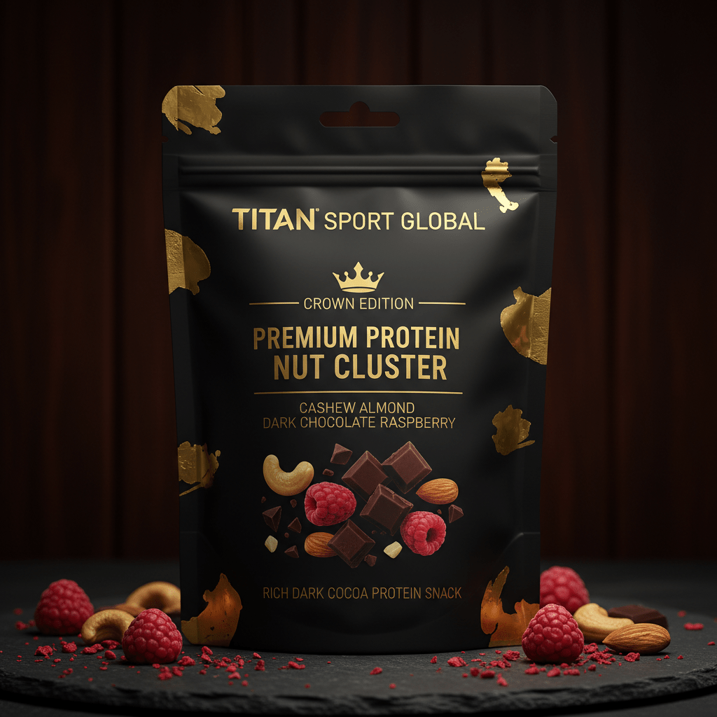 Crown High-Protein Dark Chocolate Raspberry Cashew & Almond Clusters
