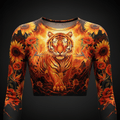 TITAN Women’s Volcanic Tiger Lily Storm Long Sleeve Crop — Amaterasu Edition