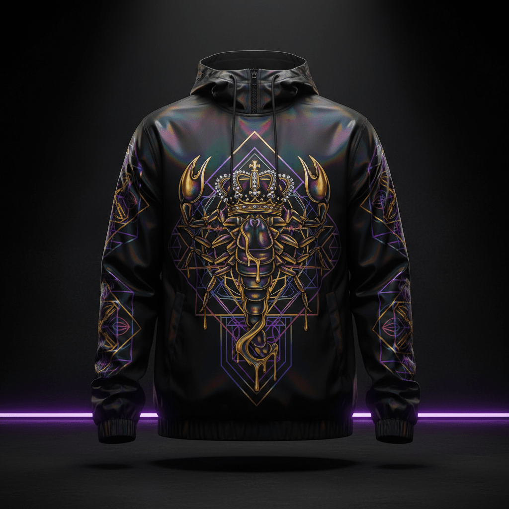 Crowned Scorpion Windbreaker — TITAN Crown Edition spiritual warrior streetwear
