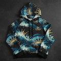 TITAN Women's Ocean Wave Crown Pullover Hoodie flat lay