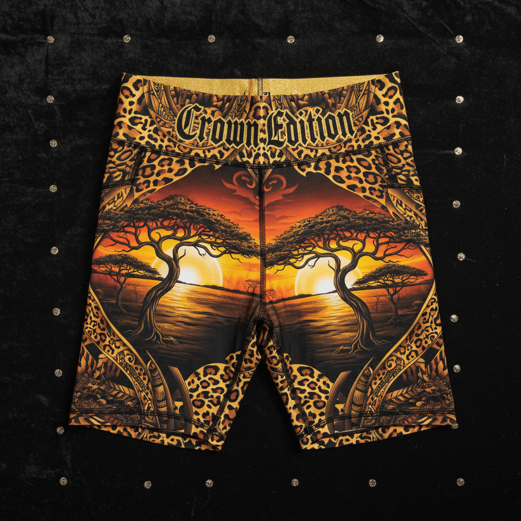 TITAN Crown Edition Tattoo Art Cheetah Bike Shorts Women's Athletic Bottoms