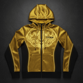 TITAN Women's Cyber Gold Crown Zip-Up Hoodie flat lay