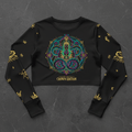 TITAN Women's Neon Serpent Goddess Mandala Long Sleeve Crop — Medusa Bloom Edition