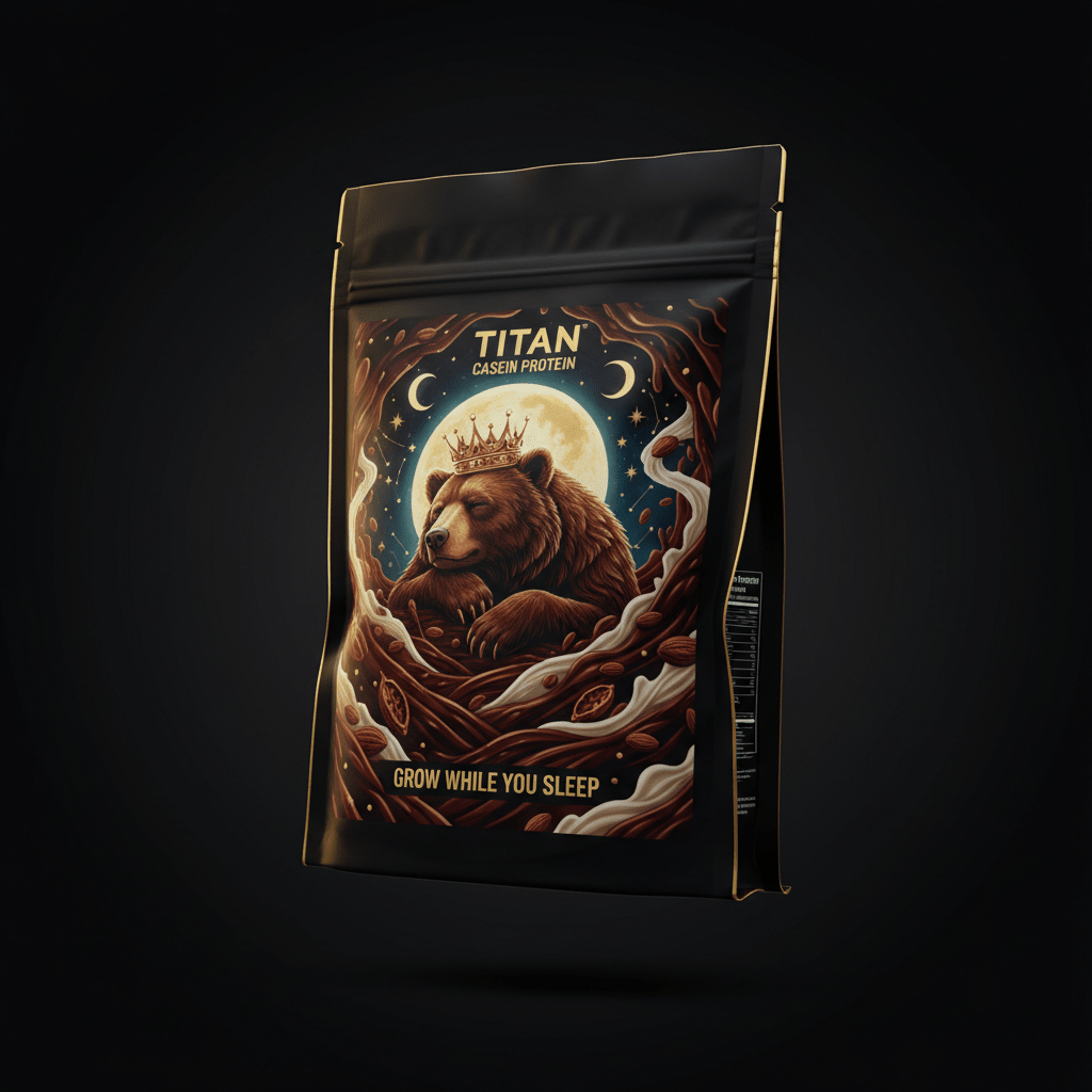 TITAN Casein Protein Chocolate - Grow While You Sleep Crown Edition Design