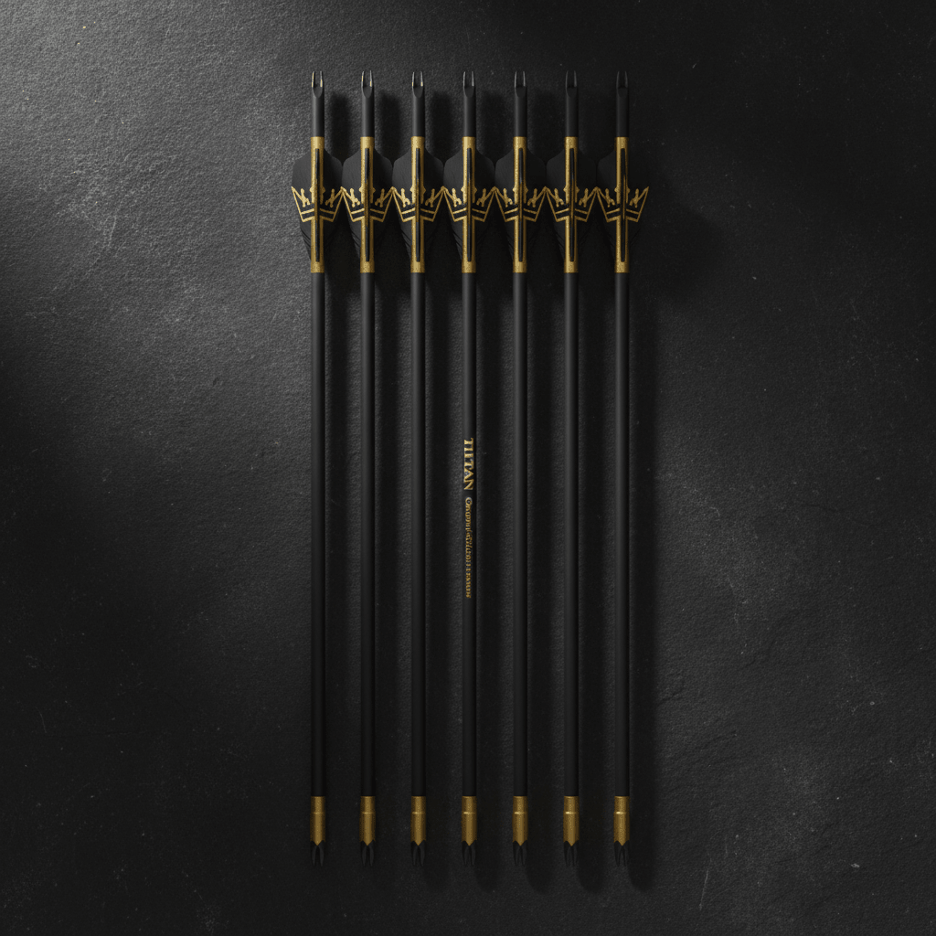 TITAN Crown Edition World's Longest Range Carbon Arrows 6-Pack