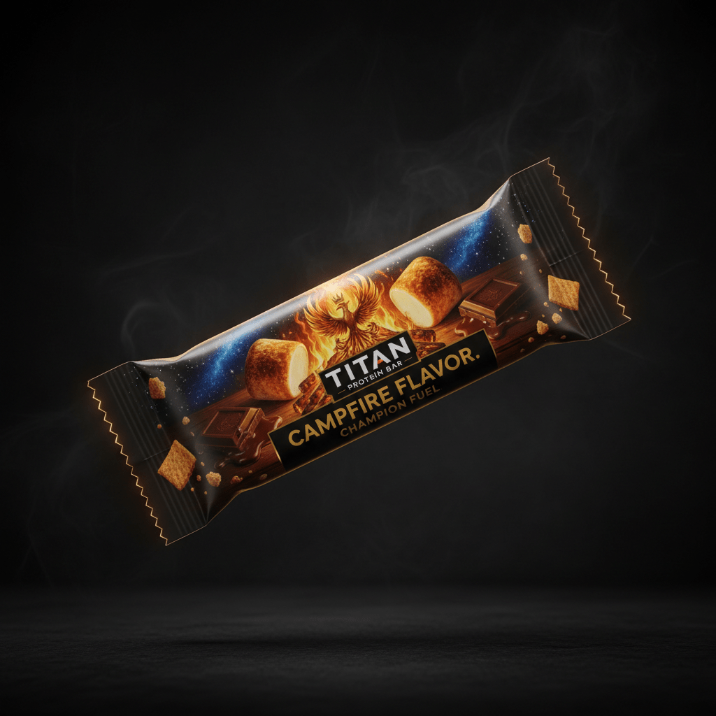 TITAN Protein Bar S'mores - Campfire Champion Crown Edition Design