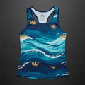TITAN Women's Ocean Wave Crown Tank Top flat lay