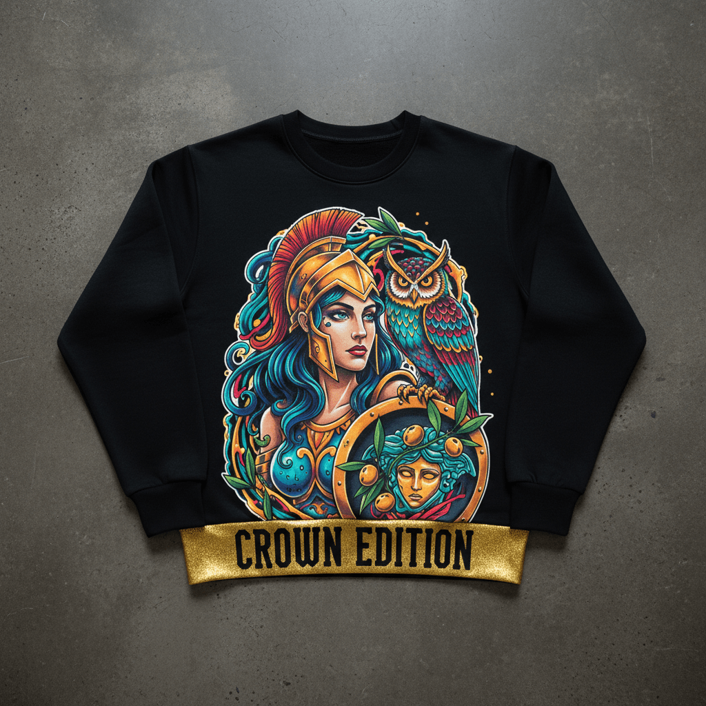 TITAN Women's Athena Owl Wisdom Crewneck — Pallas Edition